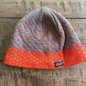 Patagonia beanie - gray and orange - like new condition